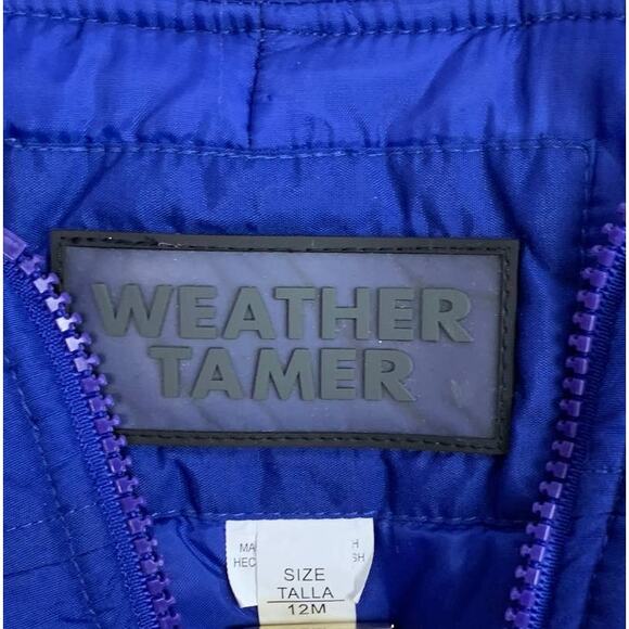 Weather Tamer Blue Yellow Black Colorblock Snow Bib Pants Baby Boy 12 Months - Picture 5 of 6